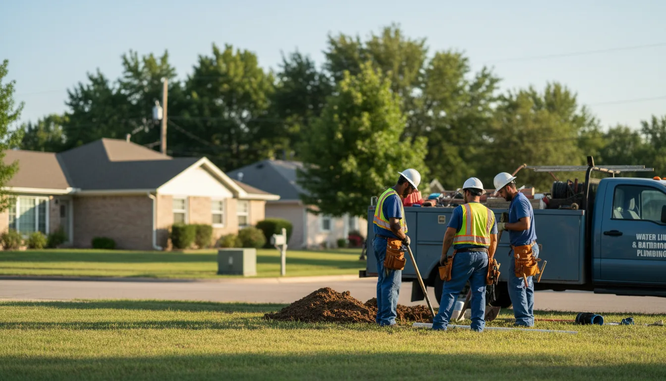 Residential water line and bathroom plumbing service in Grayson, LA